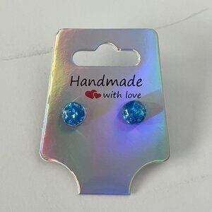 Ocean Blue Dichroic Earrings